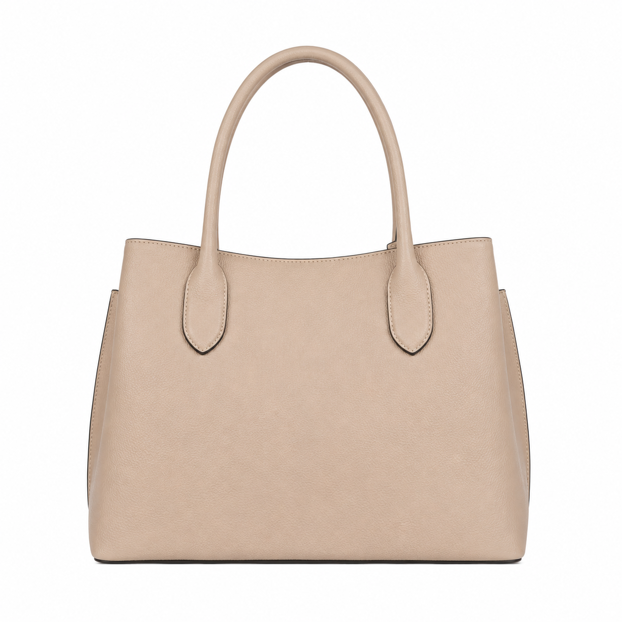 Women's Beige Leather Tote Handbag