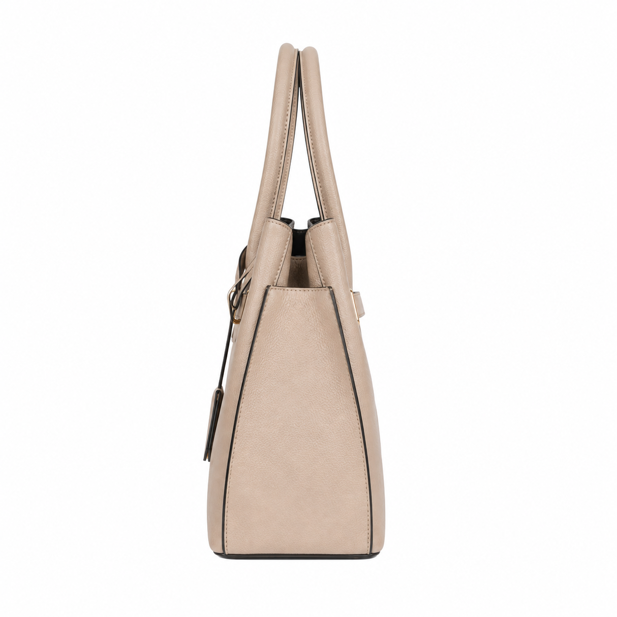 Women's Beige Leather Tote Handbag
